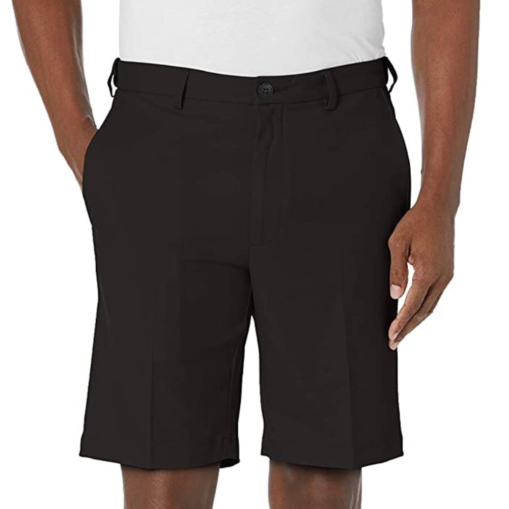 Haggar Cool 180 Pro Golf Shorts Stretch Black Expandable Waist NWT 38W